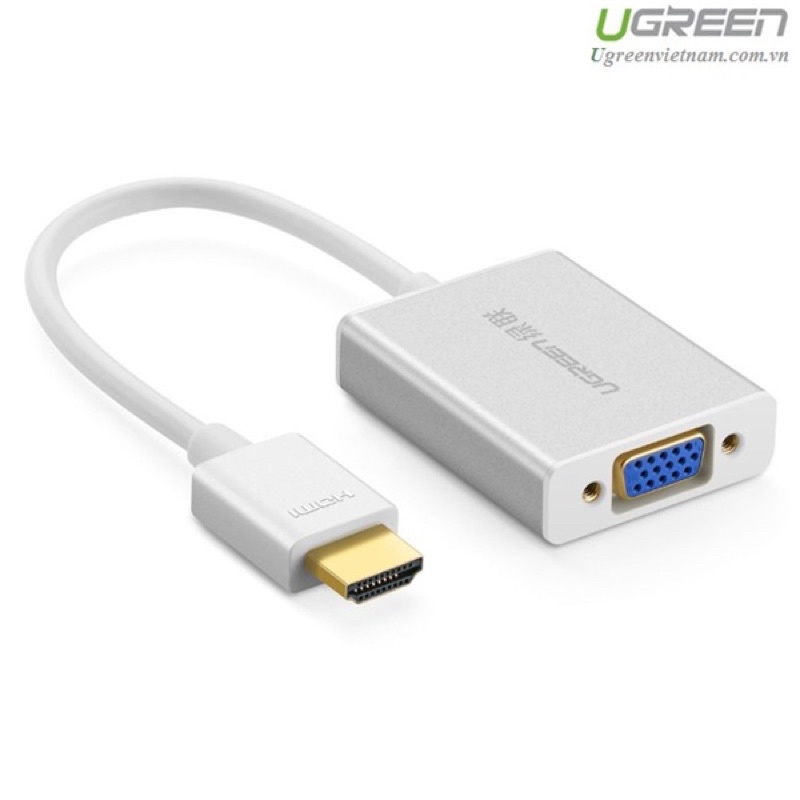 Cổng chuyển HDMI to VGA hãng Ugreen mạ vàng siêu bền