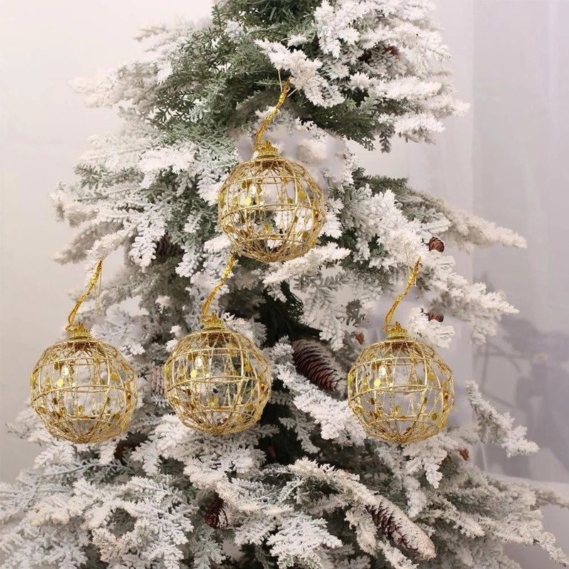 Set 6 quả châu trang trí cây thông giáng sinh
