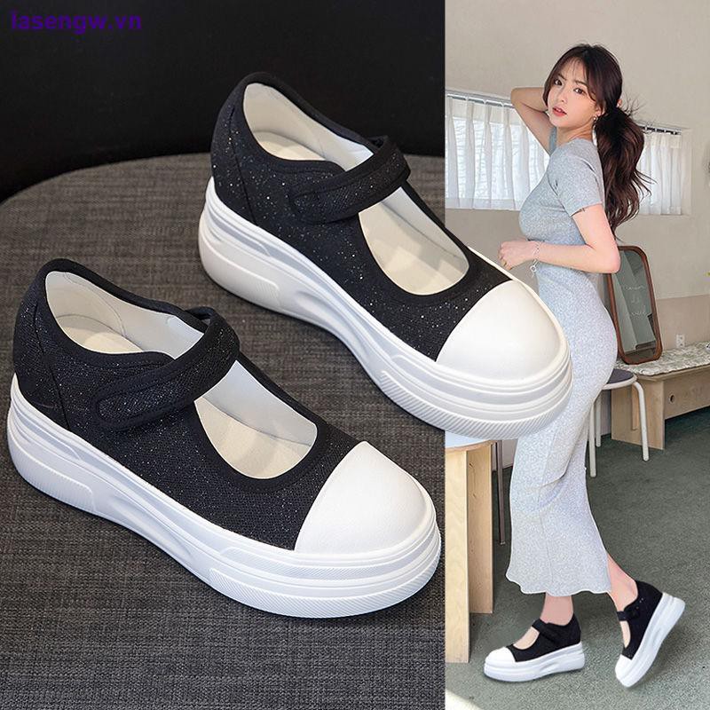 Giày cao gót đế dày phong cách Mary Jane retro mới dễ phối đồ cho nữ 2021