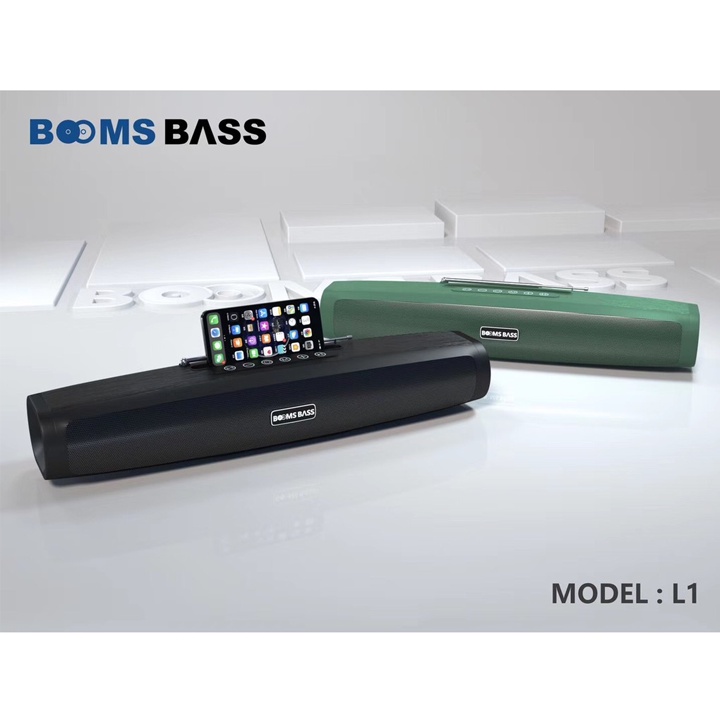 Loa bluetooth BoomsBass L1 kiêm giá đỡ điện thoại kiểu dáng kéo dài sang trọng, âm thanh tuyệt đỉnh