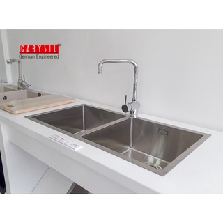 Chậu rửa chén bát INOX kiểu dáng 2 hố cân