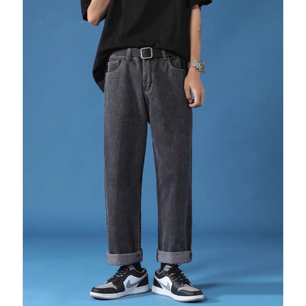 Quần Jeans Nam Baggy ống suông rộng Hottrend 2022