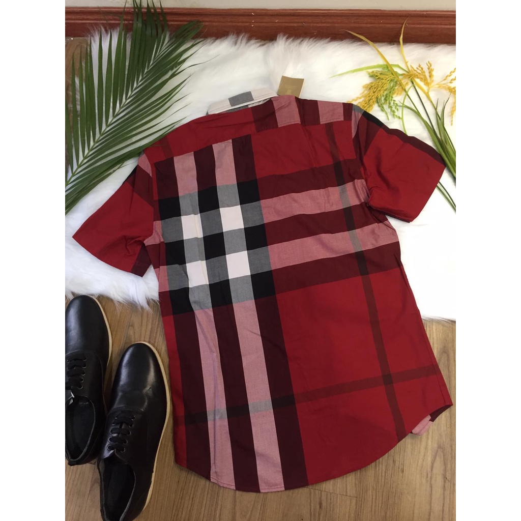 áo sơ mi nam BURBERRY hàng xách tay chính hãng , họa tiết kẽ sọc cực nam tính trẻ trung năng động , chất cotton mềmát
