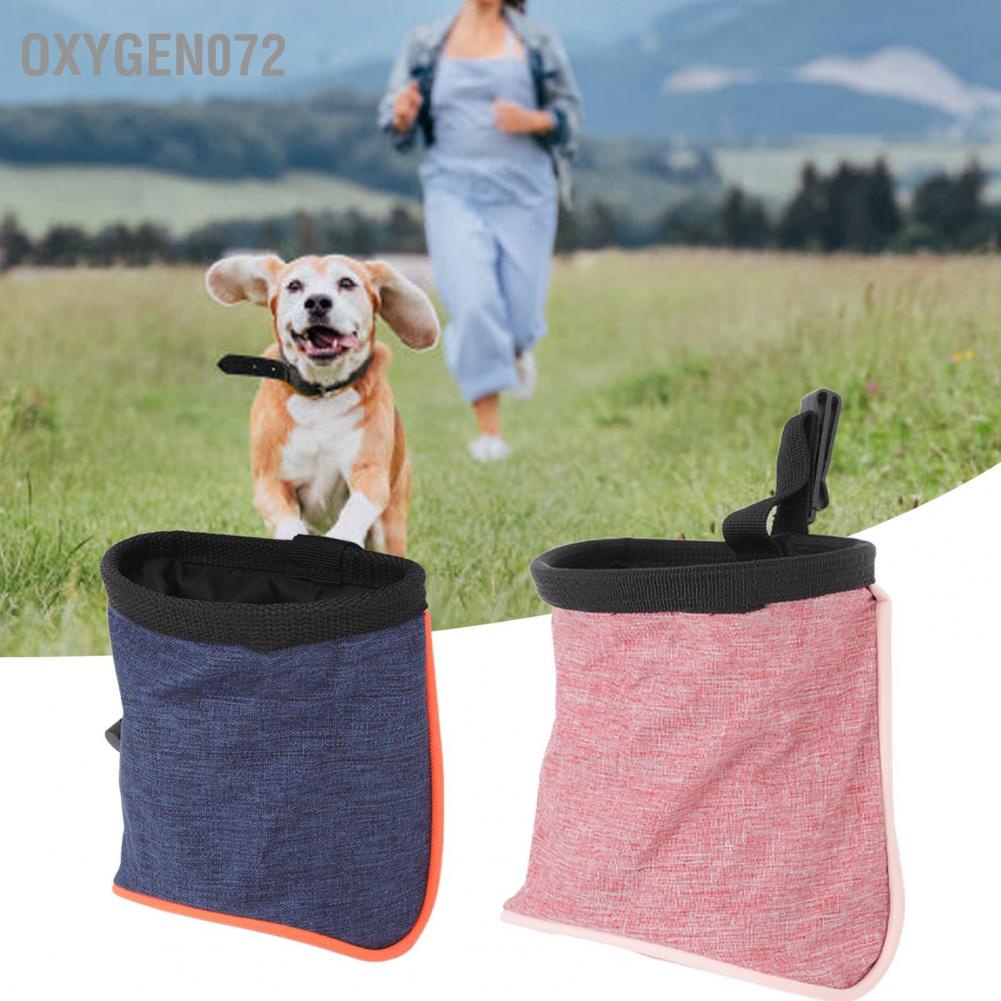 Oxygen072 Oxygen072 Dog Treat Pouch Túi đi bộ có thể thu gọn dành cho chó phân phối túi Poop tích hợp để dạo ngoài trời