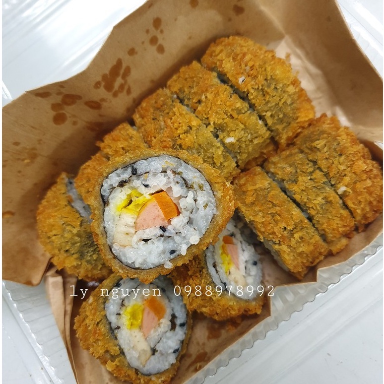 Kimbap Hàn Quốc chiên xù tẩm bột sẵn