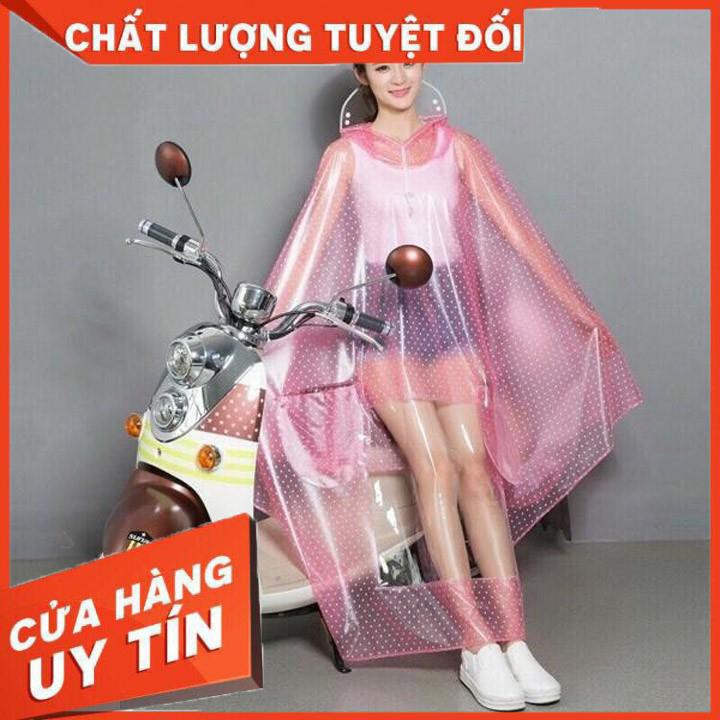 [FREE SHIP-XẢ KHO] ÁO MƯA CHẤM BI CÁNH DƠI XUẤT HÀN