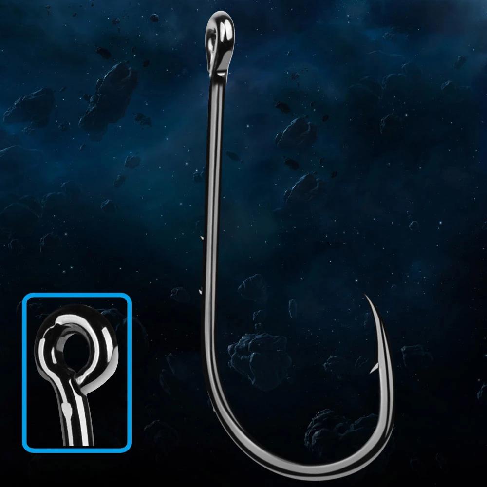 LANFY Móc Câu Cá Dài Màu Đen # 1 # - 6 #