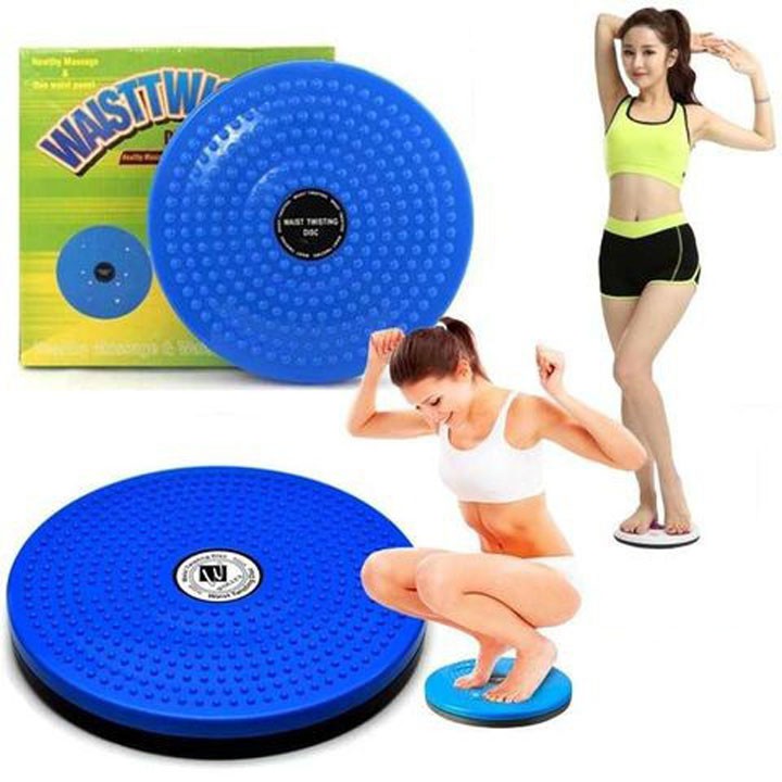 Đĩa xoay eo tập thể dục 360 độ bàn xoay tập cơ bụng cho eo thon tại nhà và phòng gym có hạt massage bàn chân cực tốt