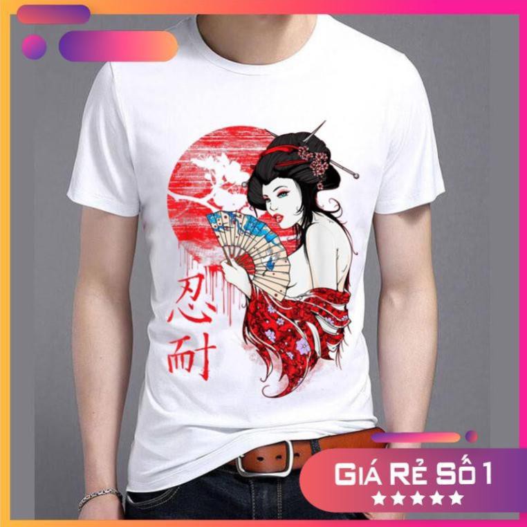 Áo thun nam nữ geisha Nhật bản 31