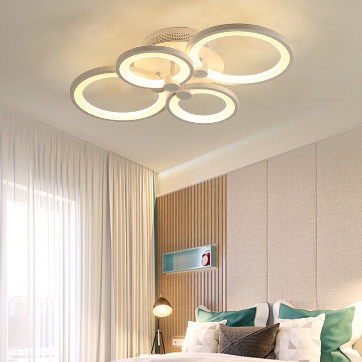 Đèn led ốp trần trang trí - đèn trần trang trí hiện đại 3 chế độ ánh sáng- V4