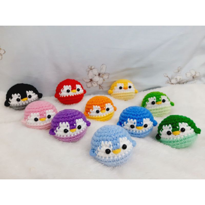 Móc khóa chim cánh cụt móc len mini 🐧 - Amigurumi penguin