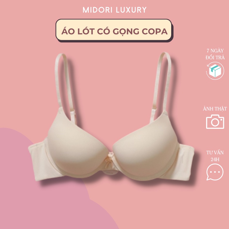 Áo Lót Su Có Gọng Midori Dáng Âu Mỹ Đệm Vừa Siêu Nâng Ngực COPA02
