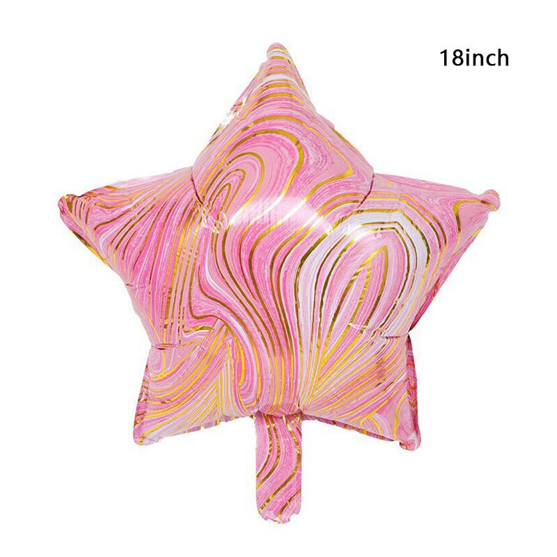 Bong Bóng Lá Nhôm Hình Ngôi Sao Trái Tim 18 Inch Dùng Trang Trí Tiệc Sinh Nhật