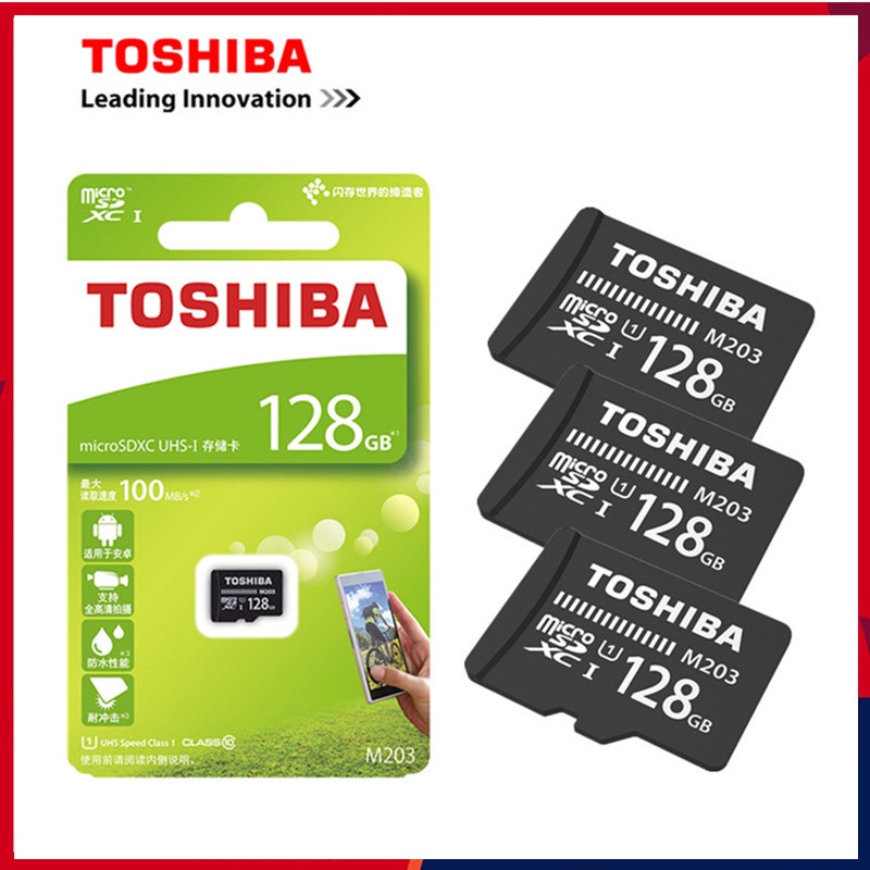 Thẻ nhớ TOSHIBA TF M203 Micro SDHC 32GB MicroSDXC 64GB 128GB U1 Class10 UHS-1 100MB 16G