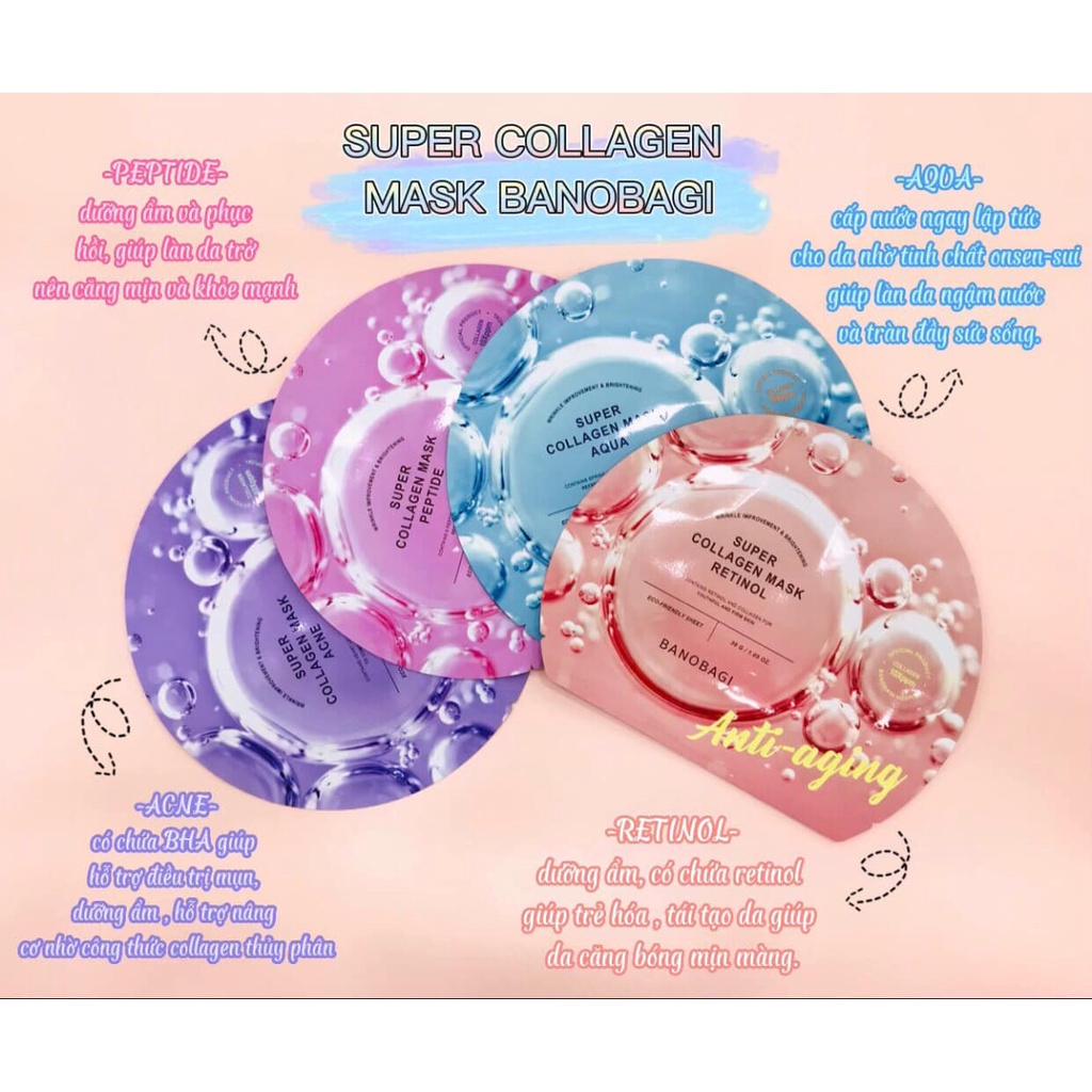 Mặt Nạ Siêu Cấp Ẩm Phục Hồi Banobagi Super Collagen Mask