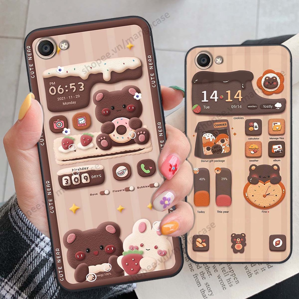 Ốp lưng Vivo V5 / V5 Plus / Y67 hình gấu, thỏ, đồng hồ cute dễ thương