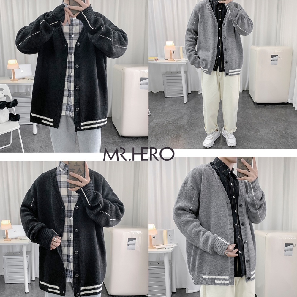 Áo khoác len cardigan CD02 CD06 M.RO dáng ngắn form dáng rộng dài tay gài cúc phong cách Hàn Quốc mùa đông