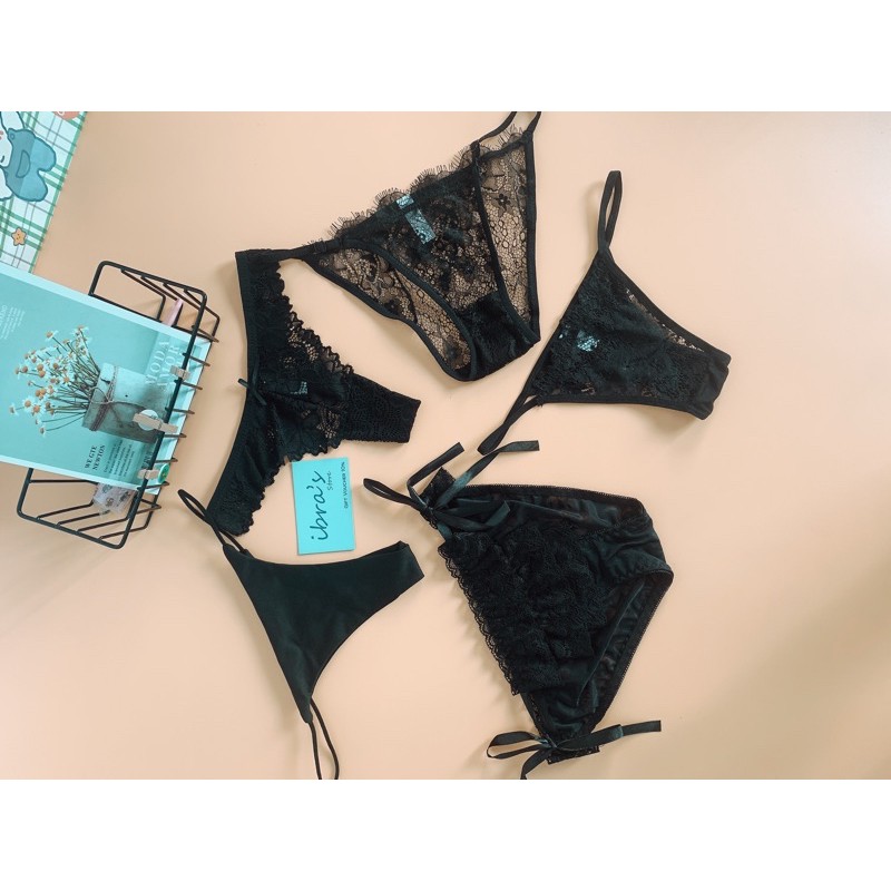 IBra's Store - Quần lót lọt khe màu đen siêu đẹp