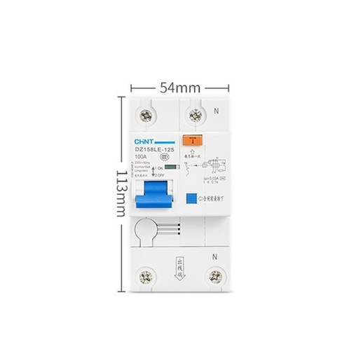 Át chống rò CHINT 1P+N 100A - Aptomat chống giật 100A DZ158LE 100A