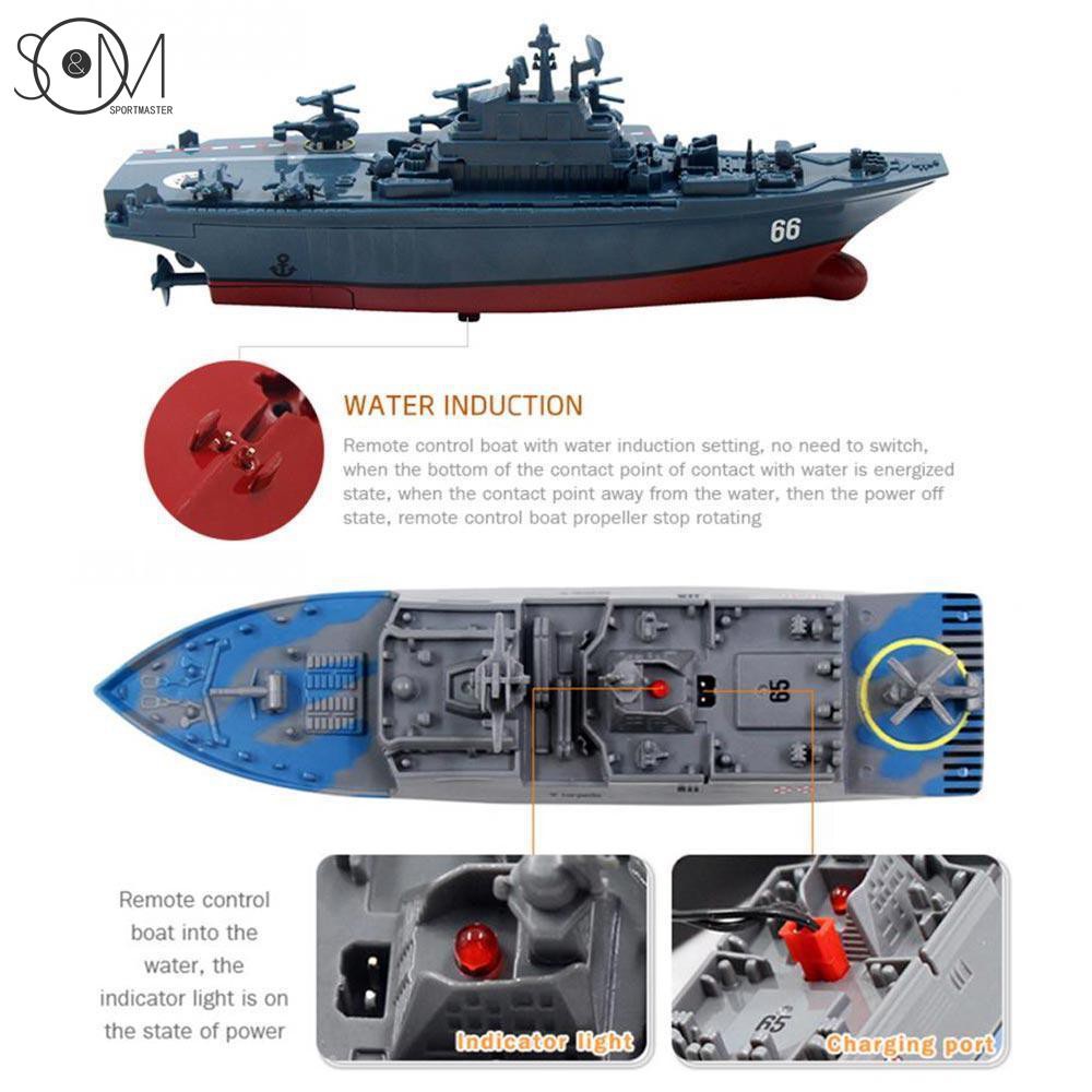 Mô Hình Tàu Chiến Điều Khiển Từ Xa 2.4ghz Chống Thấm Nước