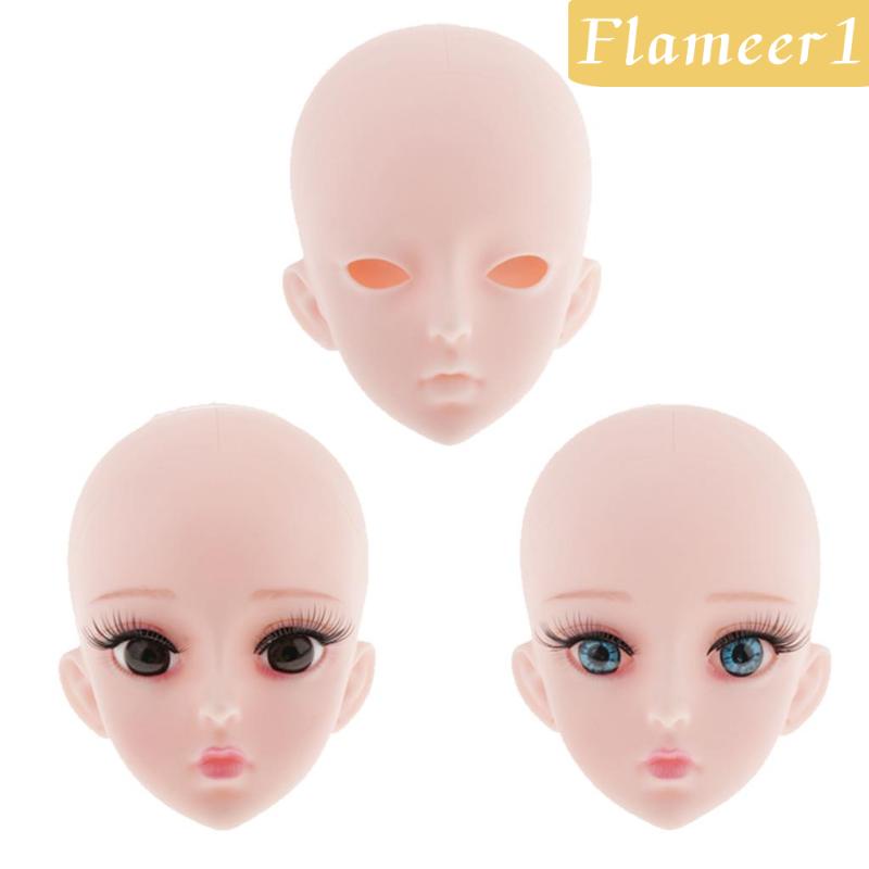 Đầu Búp Bê Nữ Bằng Nhựa 60cm Tỉ Lệ 1 / 3 BJD 1 / 3
