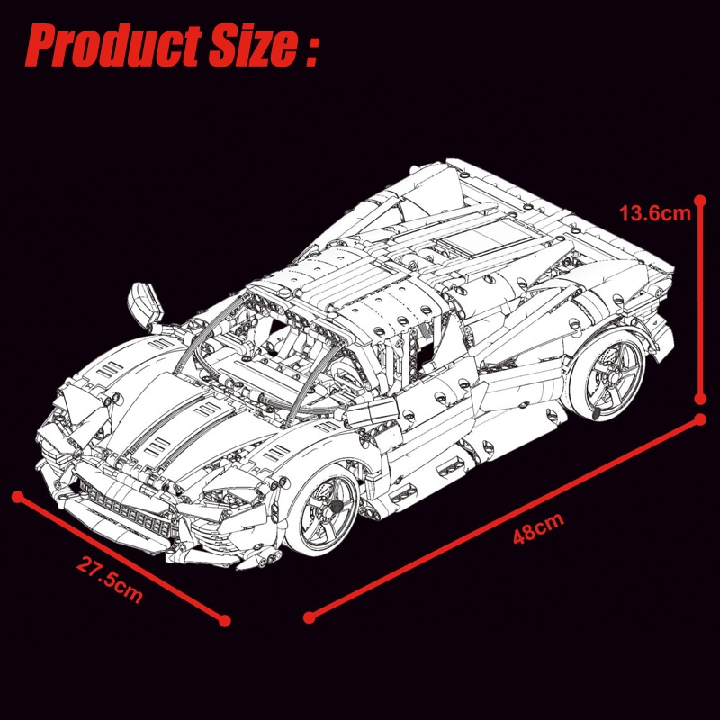 Đồ chơi giáo dục Lắp ráp Mô hình Siêu Xe T5032 Daytona SP3 Super Speed Racing Car  2438pcs 1:10