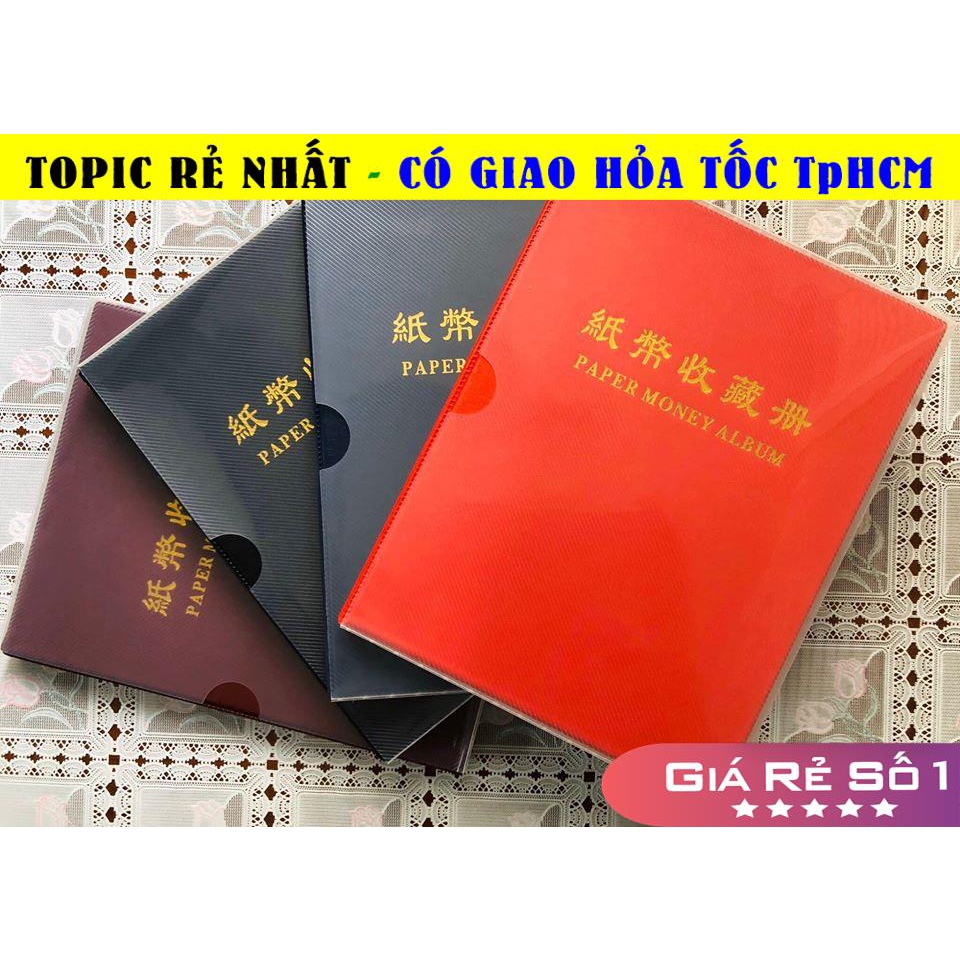 [TRỢ GIÁ SỐC] Album đựng tiền giấy PCCB đựng được 60 tờ tiền với 20 phơi 3 ngăn trong suốt