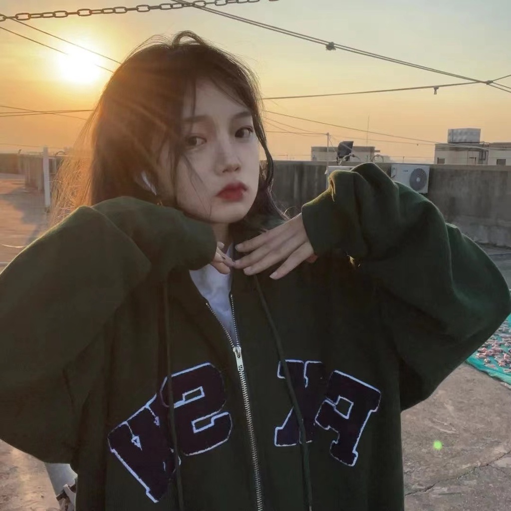 Áo Sweater Có Mũ Trùm Vải Mỏng Kiểu Retro Hàn Quốc Thời Trang Mùa Thu Cho Nữ