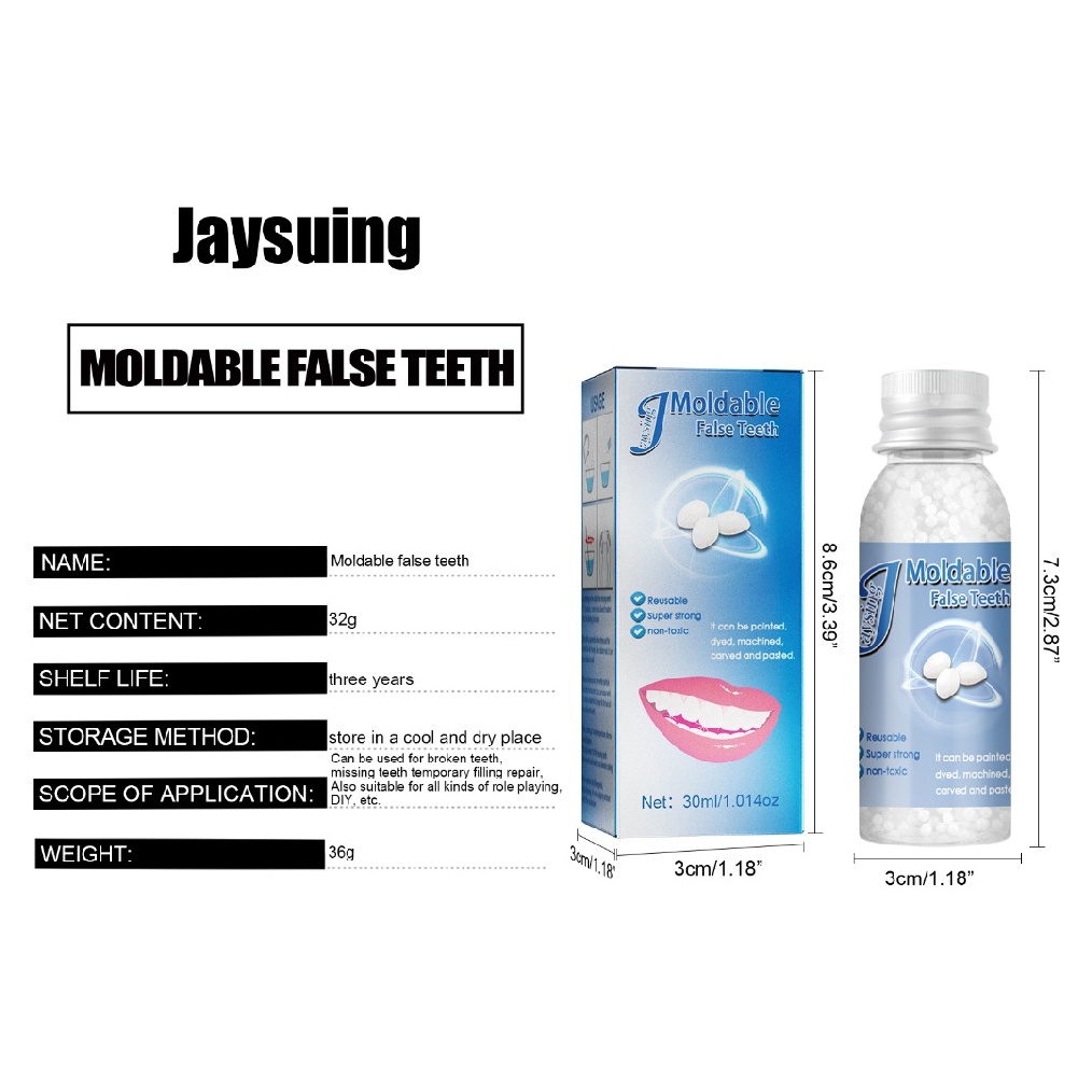 [Hàng mới về] Hạt sửa làm đầy răng giả tạm thời 30ml