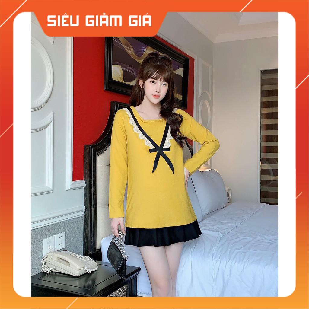 Áo Bầu thu đông,áo bầu công sở✨✨áo cách điệu ren nơ trước ngực✨✨chất mềm đẹp,kiểu dáng cực thời trang trẻ trung✨freesize