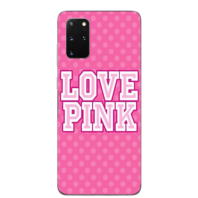 Ốp điện thoại silicon in logo Love Pink cho Samsung Galaxy M11 M51 A11 A21s A31 A41 S20 FE Plus Note 20 Ultra
