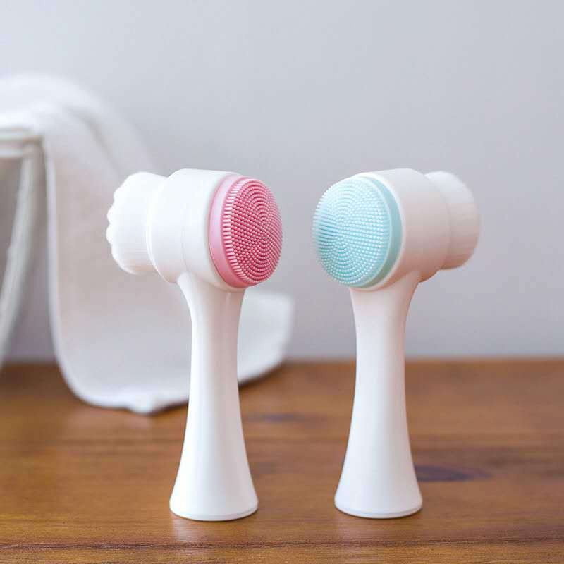 Cọ massage rửa mặt KOREA 2 đầu 3D gai silicon