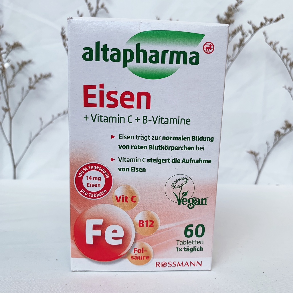 Viên uống bổ sung sắt Eisen Altapharma,Vitamin C,B12 hộp 60 viên