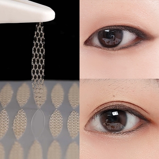  Tấm miếng dán nhấn mí trong suốt dạng lưới vô hình tự dính dành cho trang điểm làm đẹp