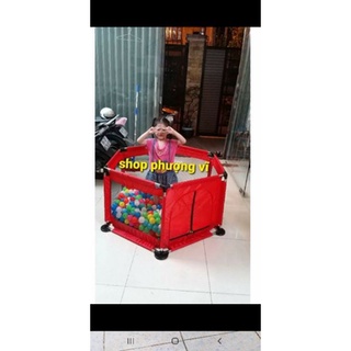 quây bóng lục giác khung inox chắc chắn tặng kèm 15 bóng nhựa