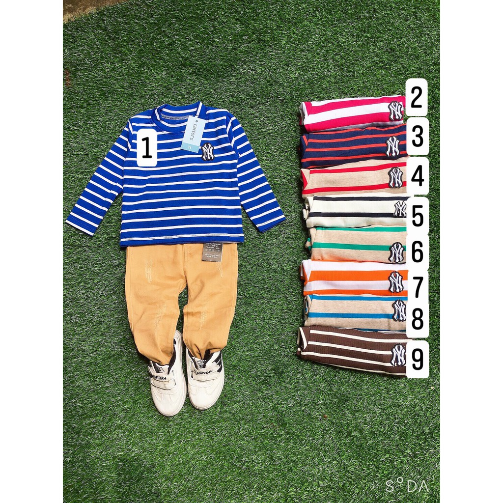Áo cổ 3 phân cotton len ấm áp ngày thu đông cho bé trai bé gái - ACTLK