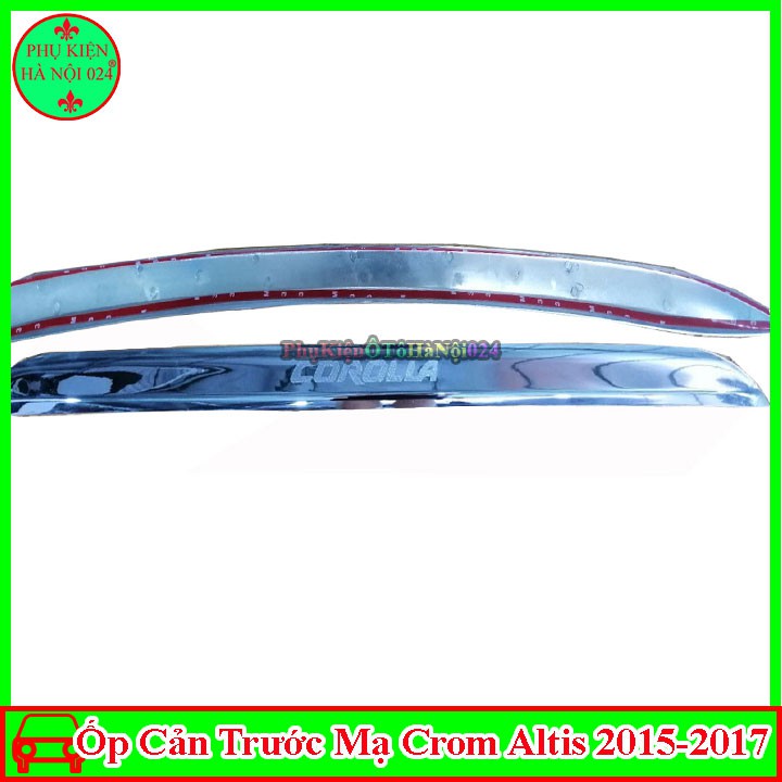 Ốp cản trước Altis 2015-2017 mạ crom trang trí chống trầy bảo vệ xe