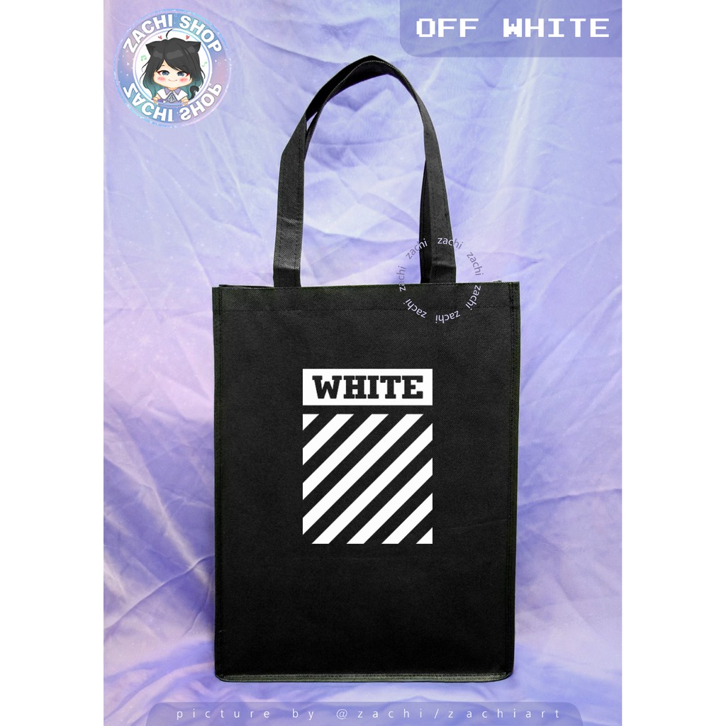 Off White Túi Xách Mua Sắm Chất Lượng Cao Thân Thiện Với Môi Trường