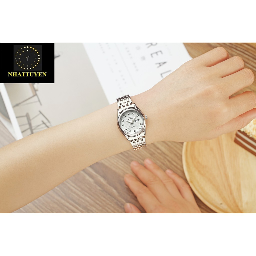 [ xả kho ] ĐỒNG HỒ NỮ WWOOR 8824 DÂY THÉP  KHÔNG GỈ