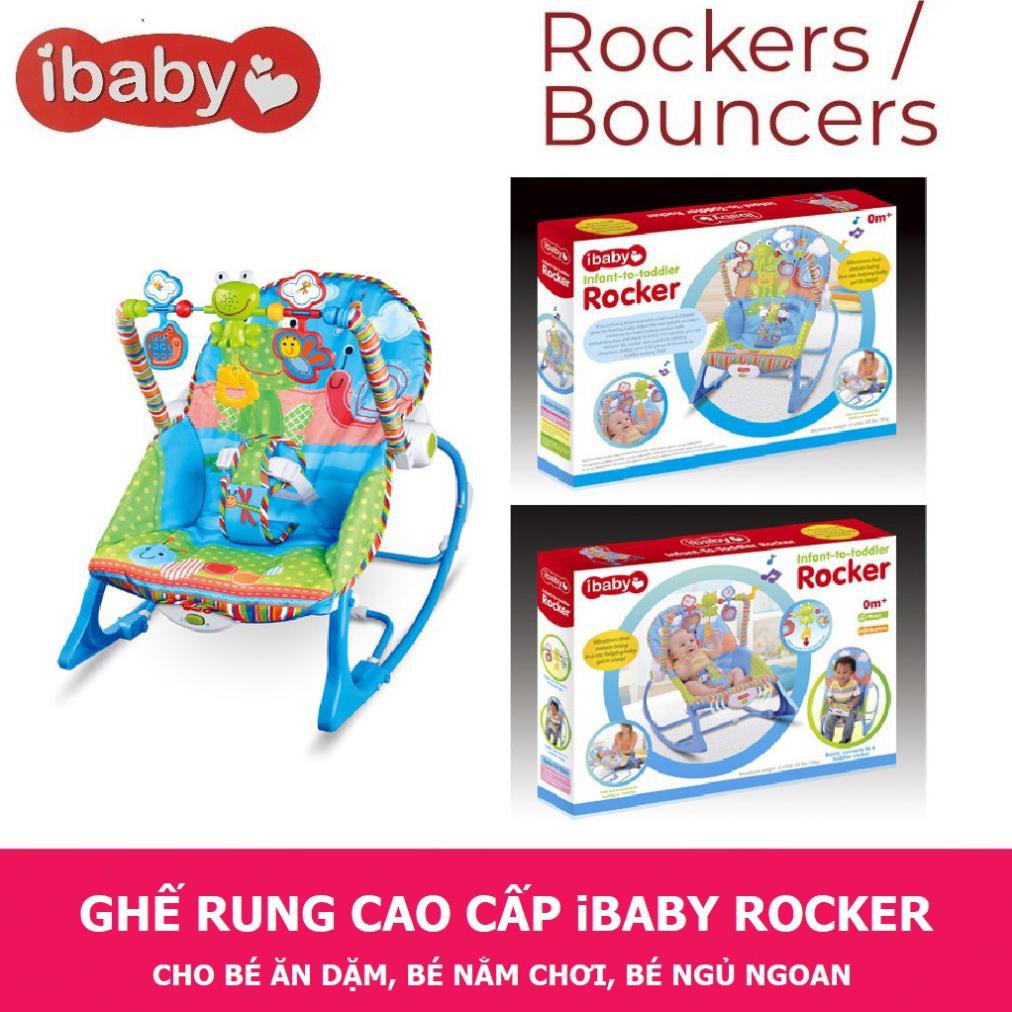 [RẺ NHẤT] Ghế Rung Cao Cấp iBABY Hàng Xuất Thái Lan Cho Bé Nằm Chơi, Ăn Dặm, Có Nhạc Vui Nhộn, Rung Nhẹ Nhàng