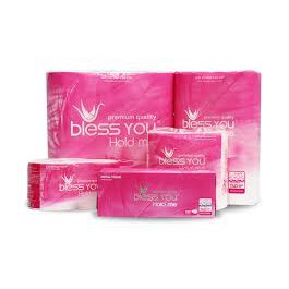 combo 5 khăn giấy ăn bless you hồng loại 100 tờ 33x33cm