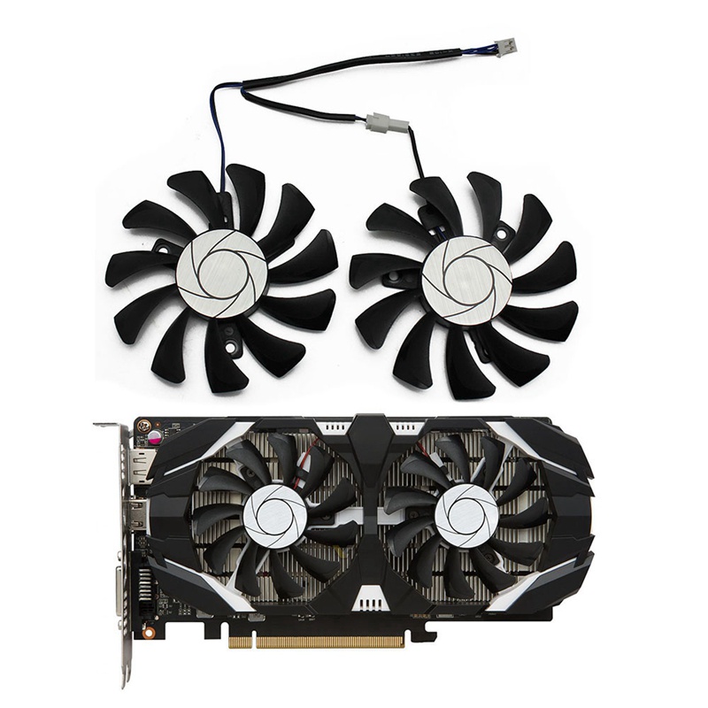 1 Quạt Tản Nhiệt Kép Ha8010H12F-Z 75mm 2pin Gtx1050Ti Gpu Cho Msi Geforce Gtx 1050ti Gtx-1050-Ti-4Gt-Oc