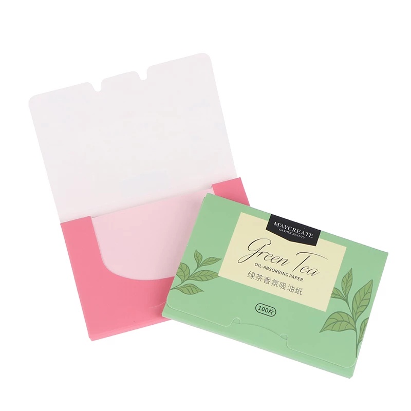 Hộp 100 Giấy Thấm Dầu Làm Sạch Da Mặt Kiểm Soát Dầu Dành Cho Mùa Hè