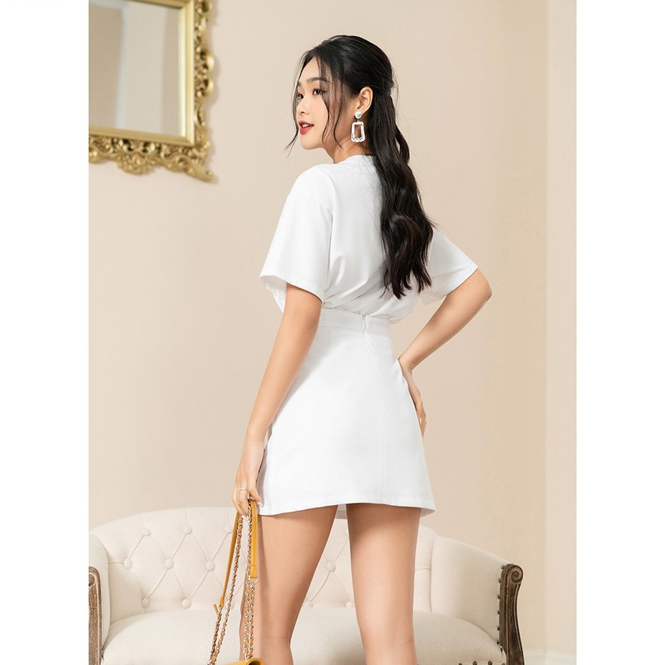 [Mã WABRLOW5 giảm 15% đơn 300K] Chân váy chữ A ngắn 92WEAR (4 MÀU) đủ size, cạp cao dáng A thun JAA1551