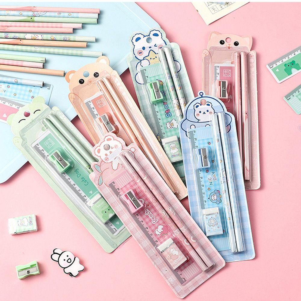 PEWANY Đồ Chuốt Bút Chì Bằng Gỗ Họa Tiết Hoạt Hình Động Vật Dễ Thương