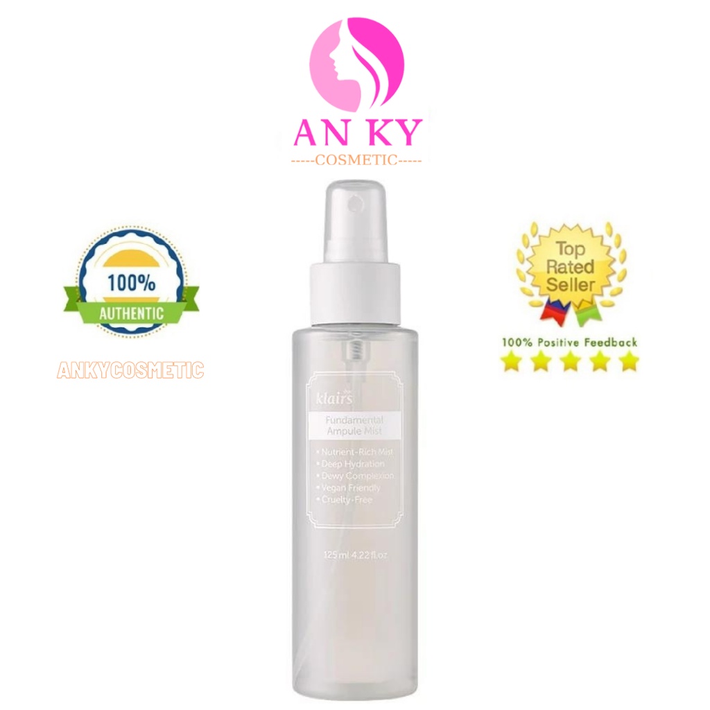 Xịt Khoáng Dưỡng Ẩm, Làm Dịu Da, Chống Oxy Hóa Klairs Fundamental Ampule Mist 125ml