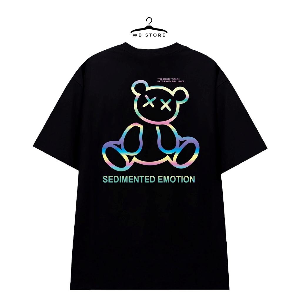 Áo thun Unisex WB Bear Áo phông nam nữ tay lỡ form rộng oversize trắng đen | BigBuy360 - bigbuy360.vn