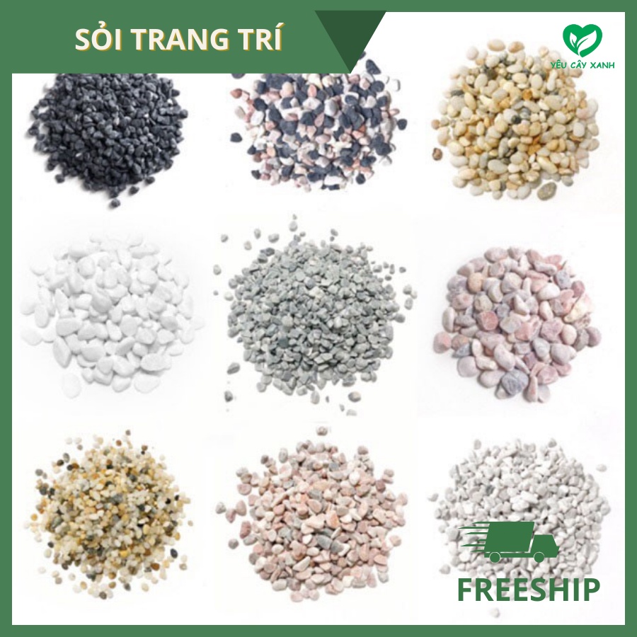 Sỏi Trang Trí ( K/L: 250 gram ) dành cho Chậu Cây - Sen Đá - Xương Rồng - Tiểu Cảnh - Bể Cá...