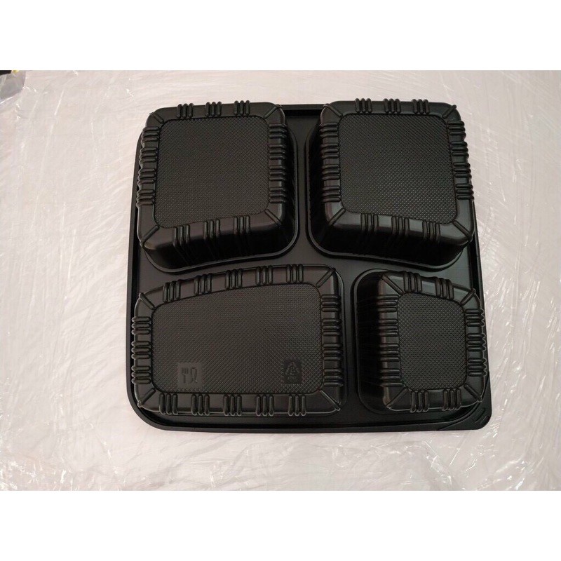 Hộp nhựa đựng cơm HT26 - Hộp đựng cơm 4 ngăn - 50 hộp | BigBuy360 - bigbuy360.vn