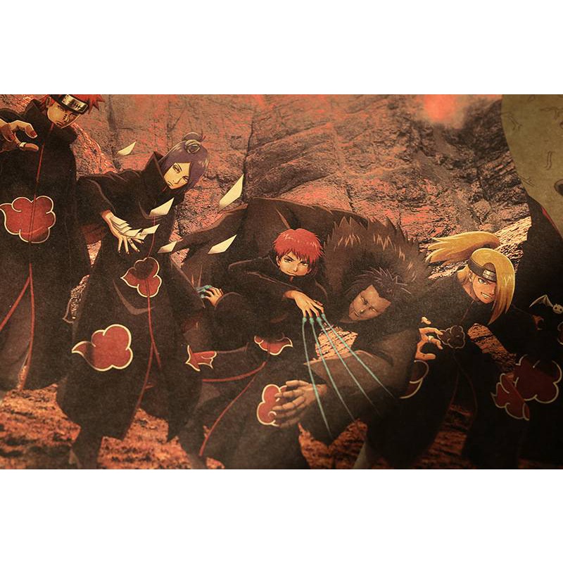 Poster anime Naruto Akatsuki Final Limit 100x40cm trang trí nghệ thuật